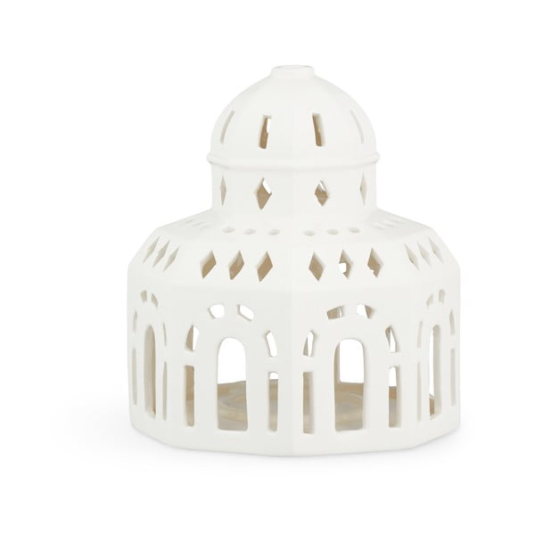 Biely keramický vianočný svietnik Kähler Design Lighthouse, ø 12 cm