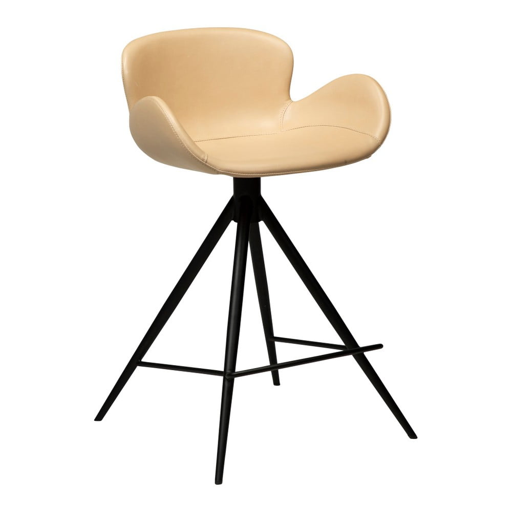 Svetlohnedá barová stolička z eko kože DAN–FORM Denmark Gaia, výška 87 cm