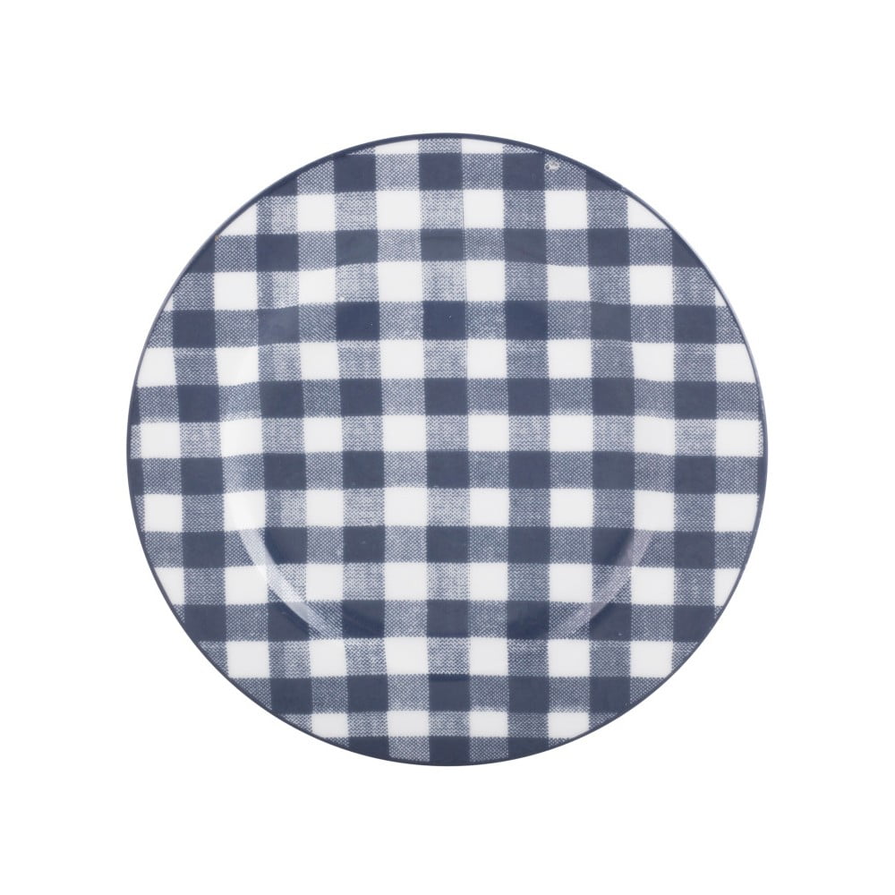 Obrázok Porcelánový dezertný tanier Creative Tops Gingham, ⌀ 19 cm