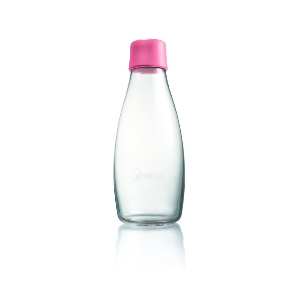 E-shop Fuchsiová sklenená fľaša ReTap s doživotnou zárukou, 500 ml