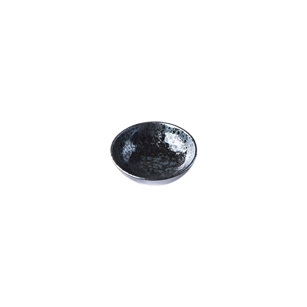 E-shop Čierno-sivá keramická plytká miska MIJ Pearl, ø 13 cm