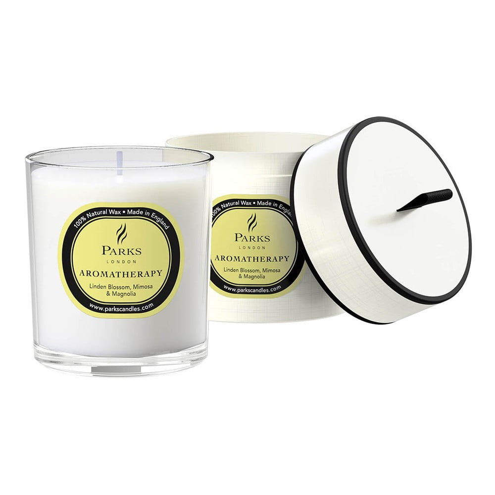 Obrázok Sviečka s vôňou lipového kvetu, mimózy a magnólie Parks Candles London Aromatherapy, 50 hodín horenia