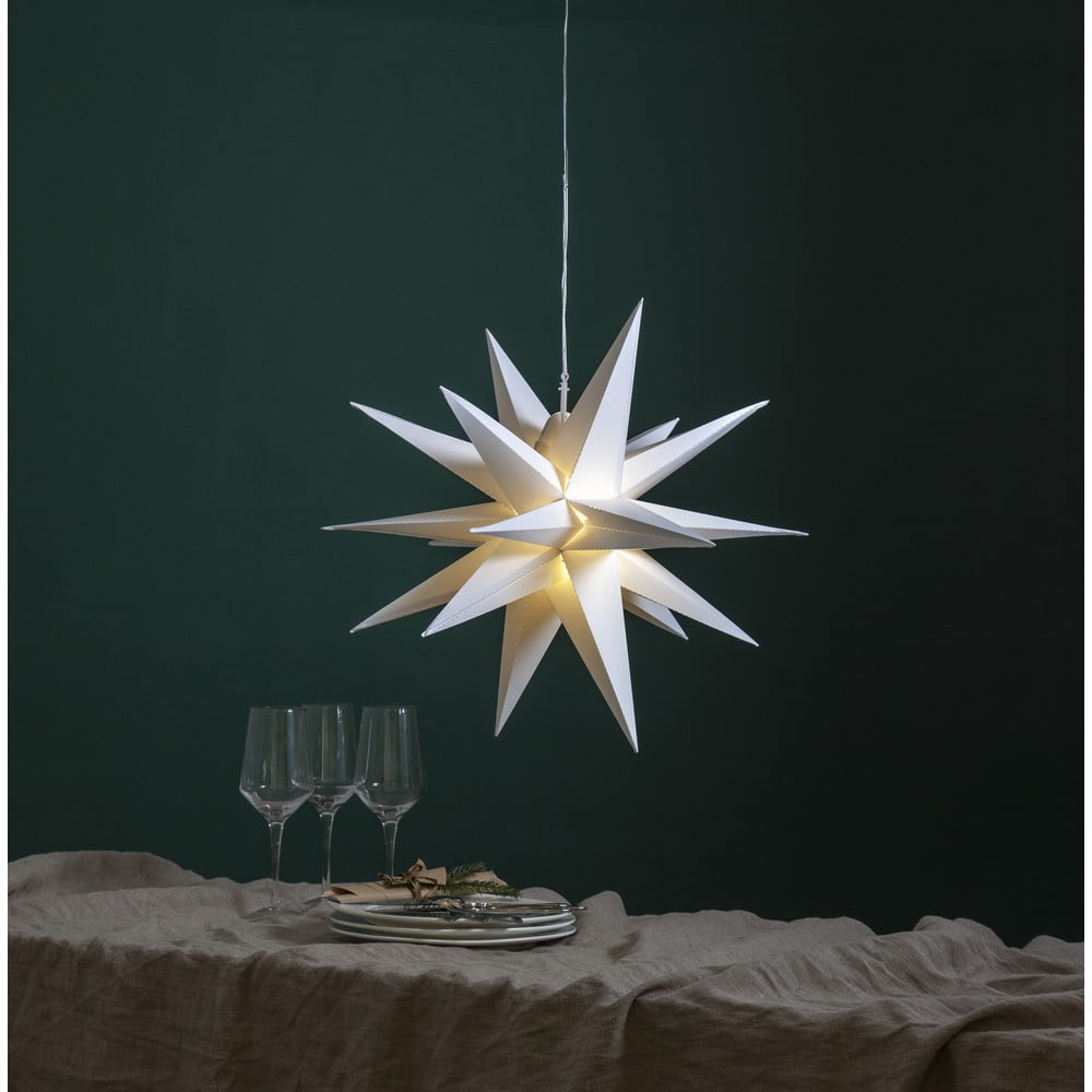 E-shop Biela vianočná vonkajšia svetelná LED dekorácia Star Trading Alice, ø 57 cm