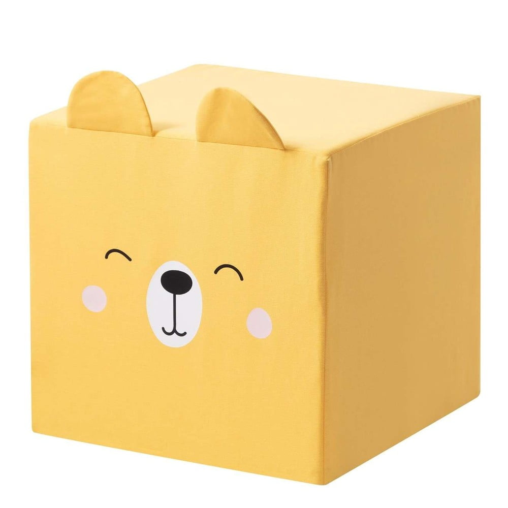 E-shop Žltý detský puf Rainbow Bear - Yellow Tipi