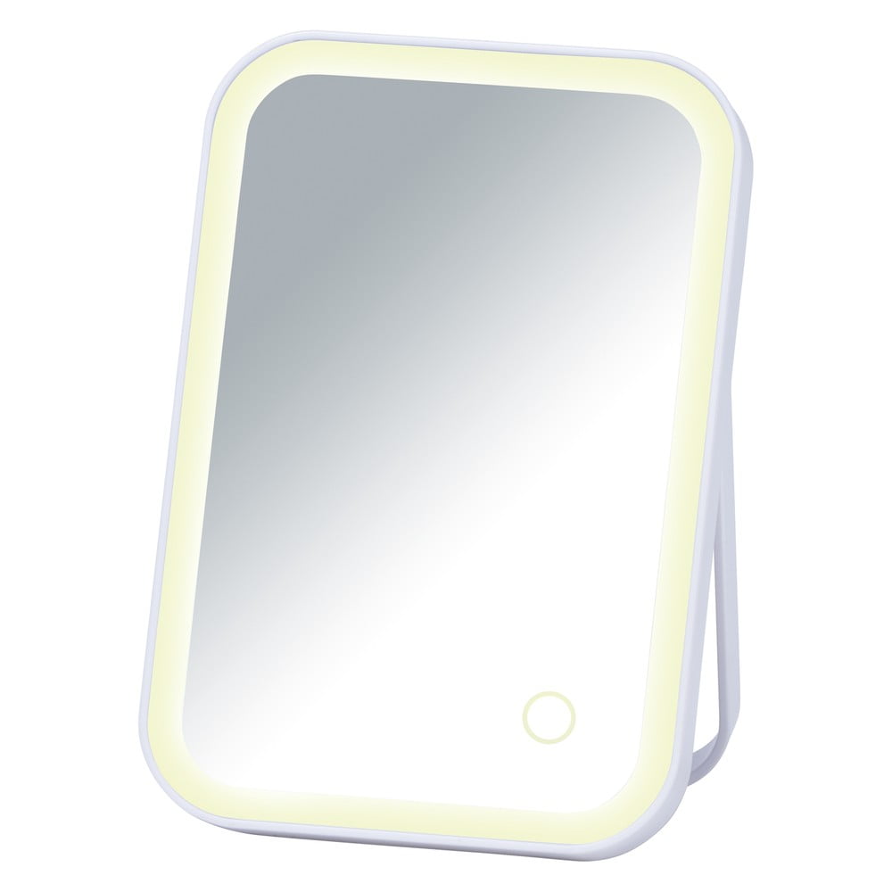 E-shop Biele kozmetické zrkadlo s LED podsvietením Wenko Arizona