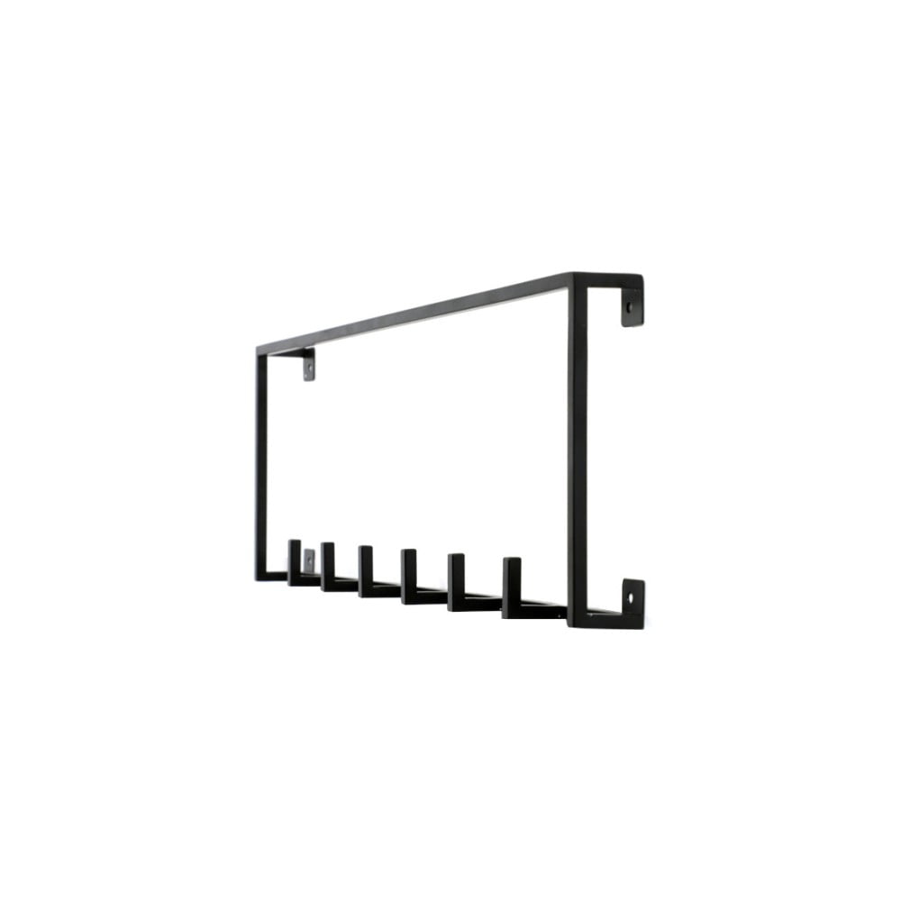 E-shop Čierny železný nástenný vešiak Canett Joy Emily, 16 × 50 cm