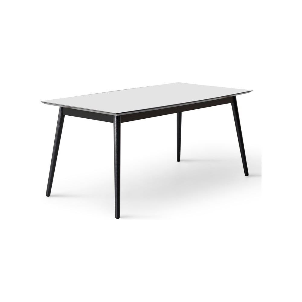 Biely/čierny rozkladací jedálenský stôl s bielou doskou 90x165 cm Meza – Hammel Furniture