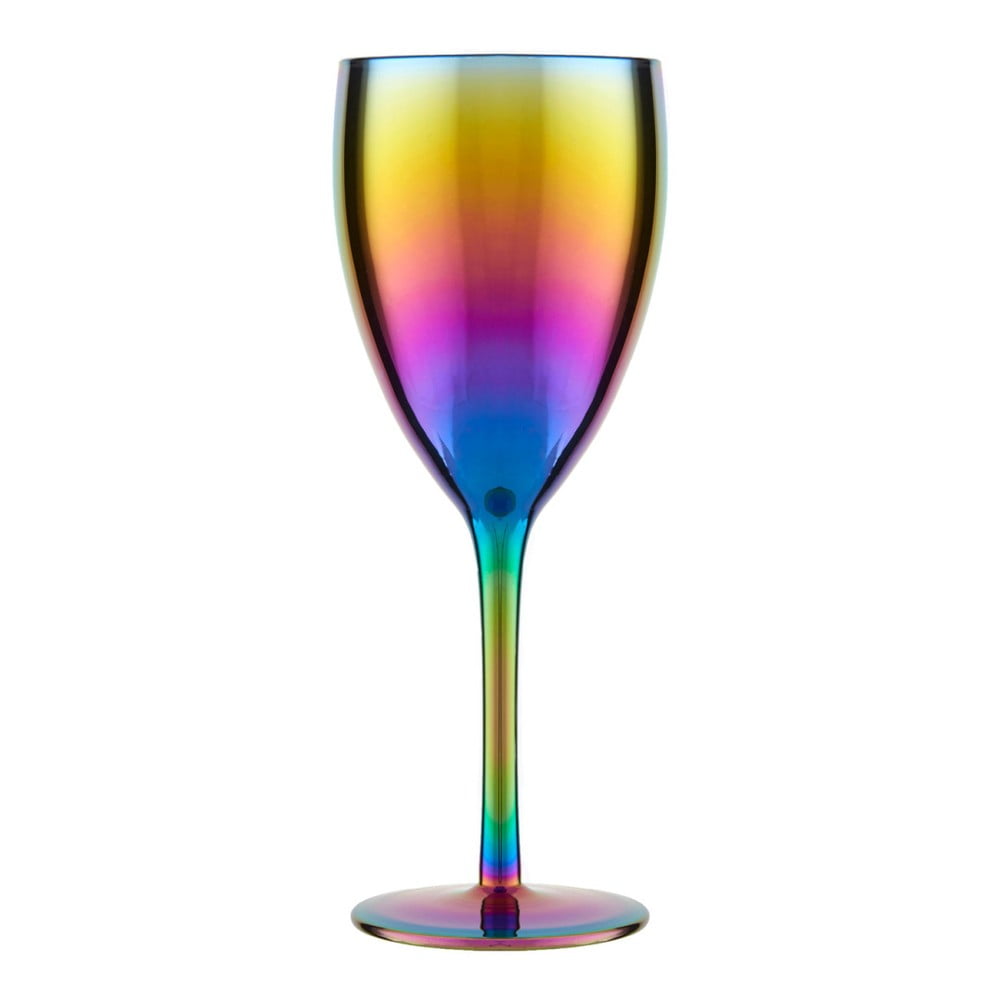 Obrázok Sada 4 pohárov na víno s dúhovým efektom Premier Housowares Rainbow, 473 ml