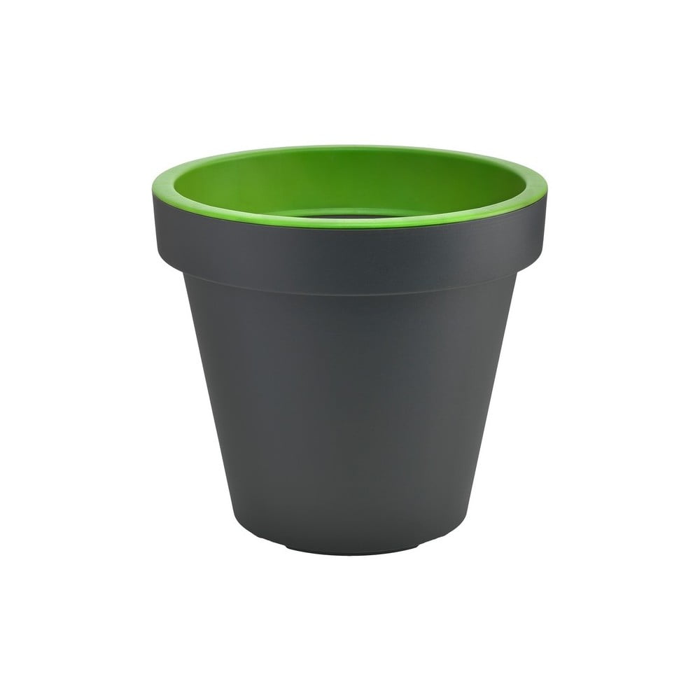E-shop Sivo-zelený kvetináč Gardenico Metro Twist, 29,5 cm