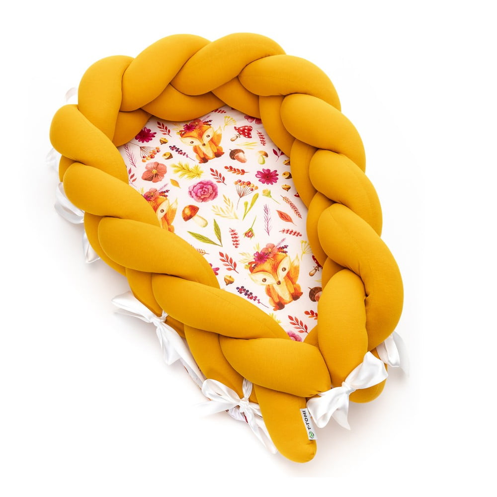 E-shop Bavlnené hniezdočko s odnímateľným mantinelom T-TOMI Foxes