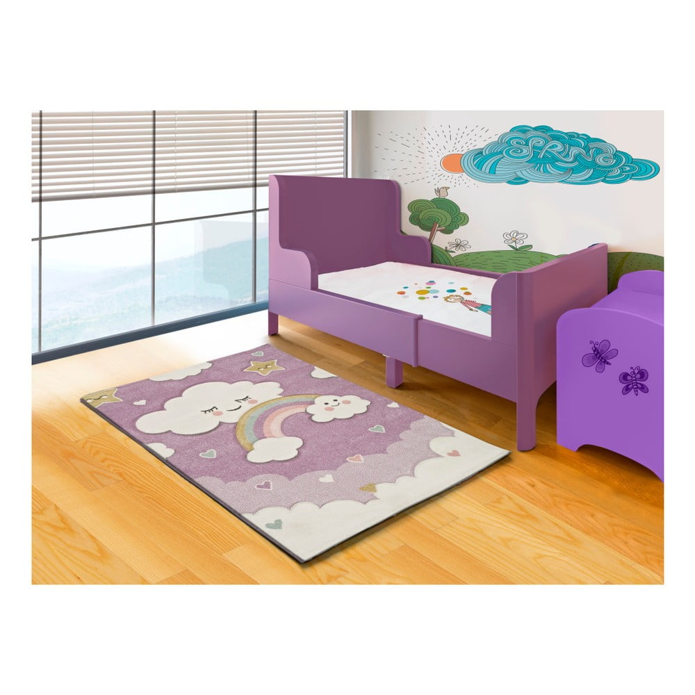 Obrázok Fialový detský koberec vhodný aj do exteriéru Universal Toys Lilac, 120 × 170 cm