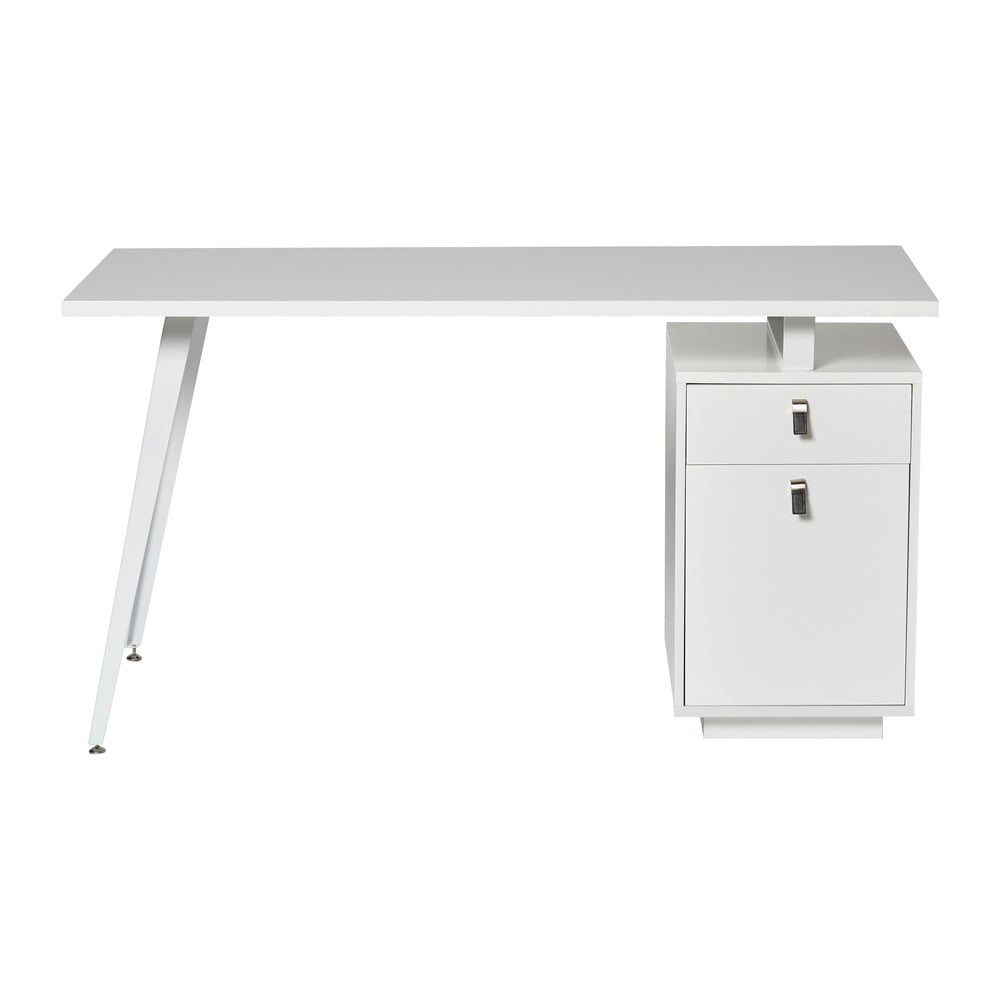 E-shop Biely písací stôl Marckeric Rudy, 140 x 60 cm
