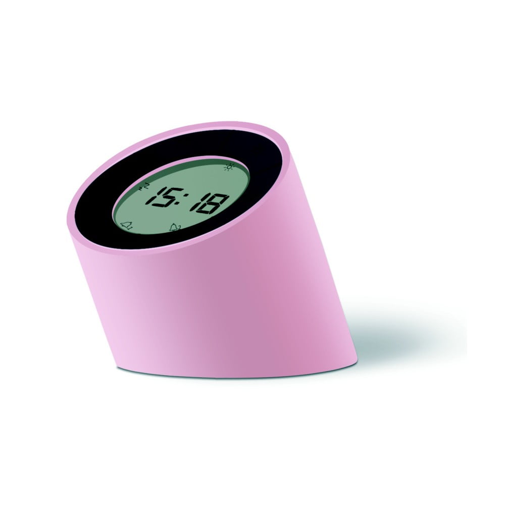 E-shop Ružový budík s LED displejom Gingko Edge