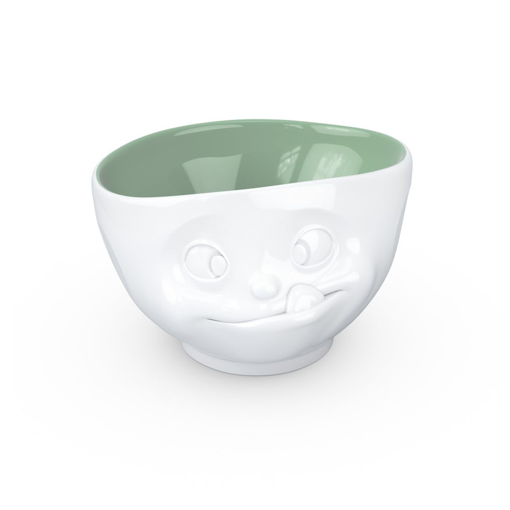 E-shop Bielo-zelená porcelánová miska na sladkosti 58products
