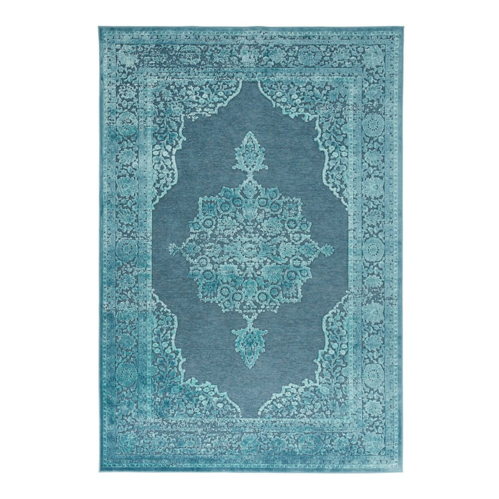 Modrý koberec z viskózy Mint Rugs Willow, 200 × 300 cm
