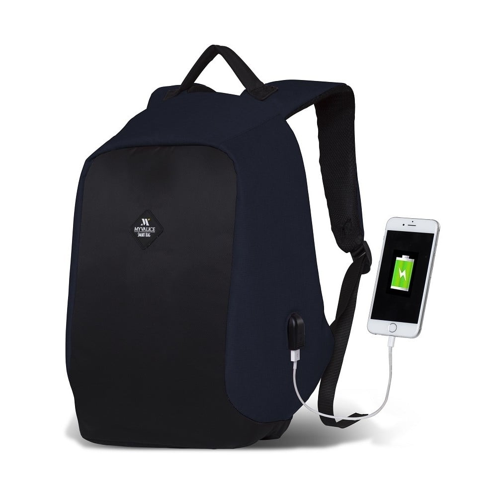 Obrázok Tmavomodro-čierny batoh s USB portom My Valice SECRET Smart Bag