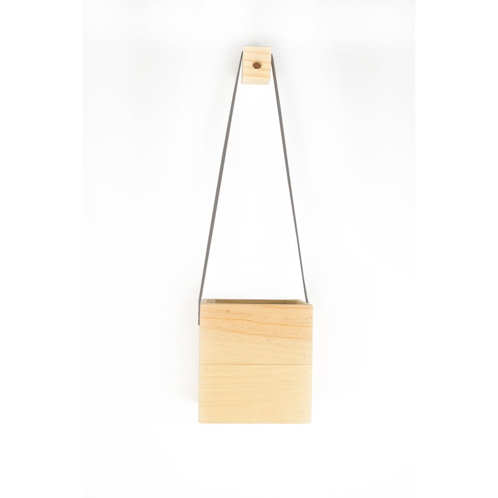 E-shop Sivý kvetináč z jedľového dreva Surdic Colgante, 17 x 62 cm