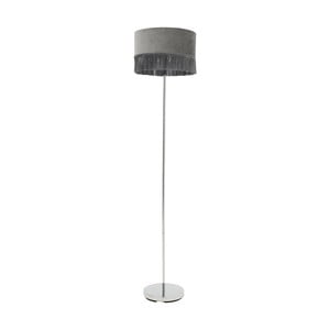 Sivá stojacia lampa InArt Velvet Glamour, výška 163 cm