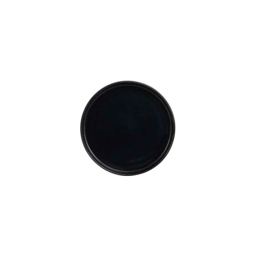 E-shop Čierny kameninový malý tanier ÅOOMI Luna, ø 20 cm