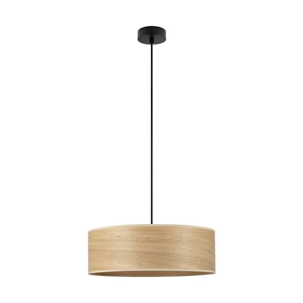 Závesné svietidlo s tienidlom z dubového dreva Sotto Luce TSURI XL