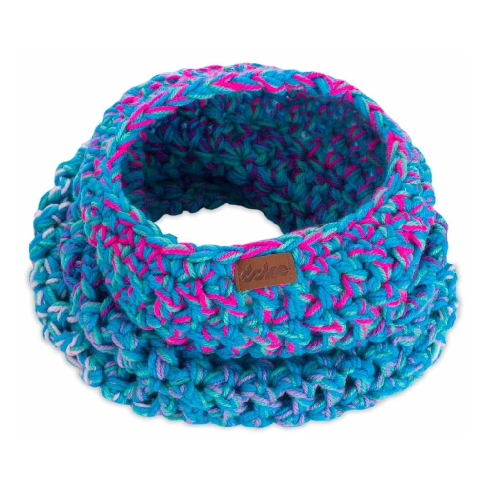 E-shop Modrý ručne háčkovaný kruhový šál DOKE Twister
