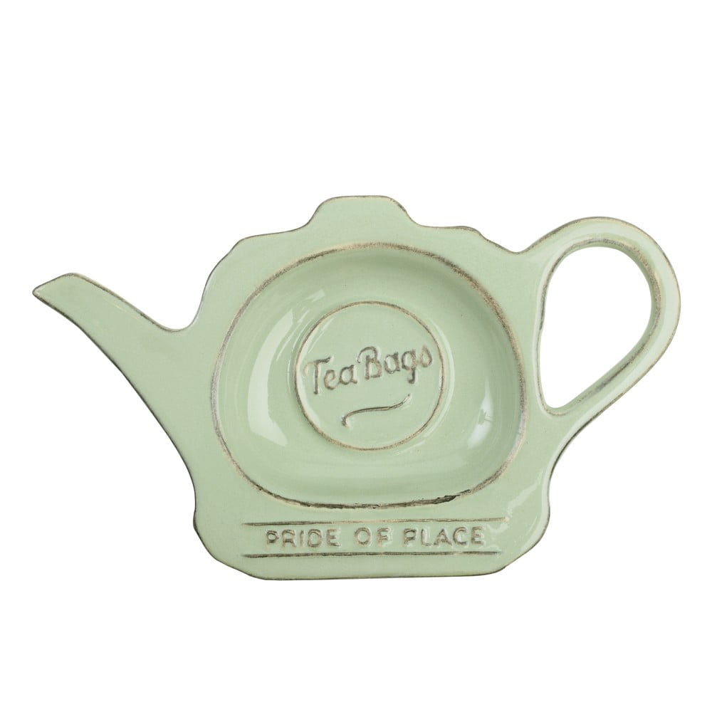 E-shop Zelený keramický tanierik na čajové vrecúška T&G Woodware Pride of Place
