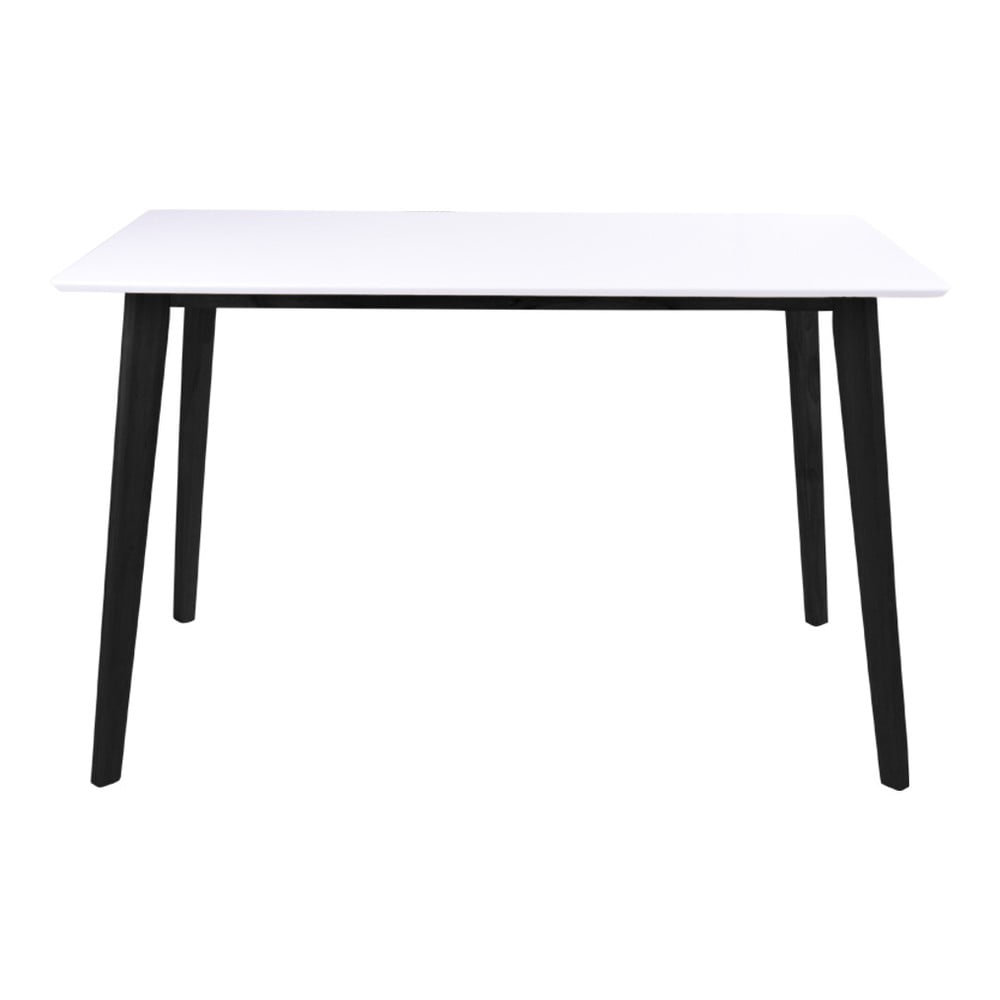 E-shop Biely jedálenský stôl s čiernou konštrukciou Bonami Essentials Vojens, 120 x 70 cm