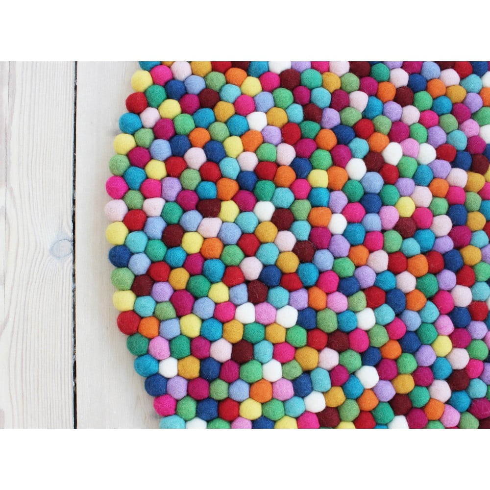 Obrázok Guľôčkový vlnený koberec Wooldot Ball rugs Multi, ⌀ 140 cm