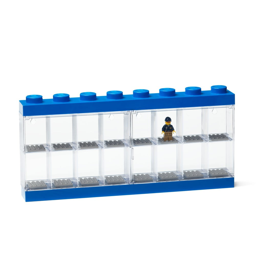 Modrá zberateľská skrinka na 16 minifigúrok LEGO®