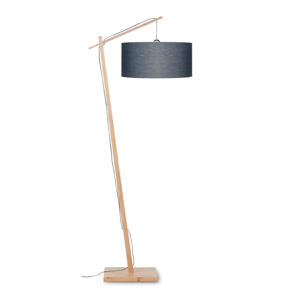 E-shop Stojacia lampa s tmavosivým tienidlom a konštrukciou z bambusu Good&Mojo Andes