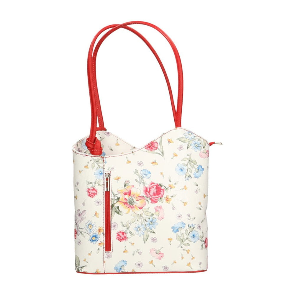 E-shop Kožená kabelka s červenými detailmi Chicca Borse Paraya