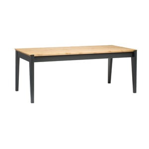 Stôl z borovicového dreva s tmavosivými nohami Askala Hook, dĺžka 190 cm