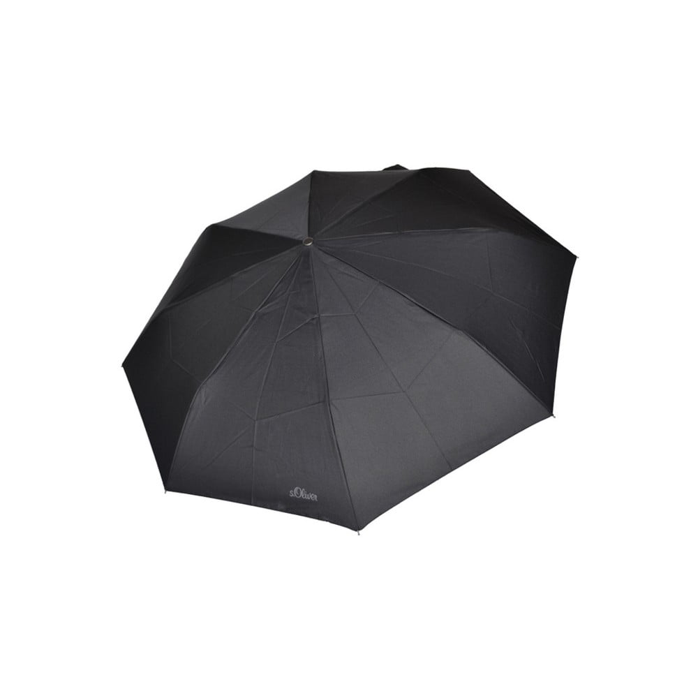 Čierny skladací dáždnik Super, ⌀ 98 cm
