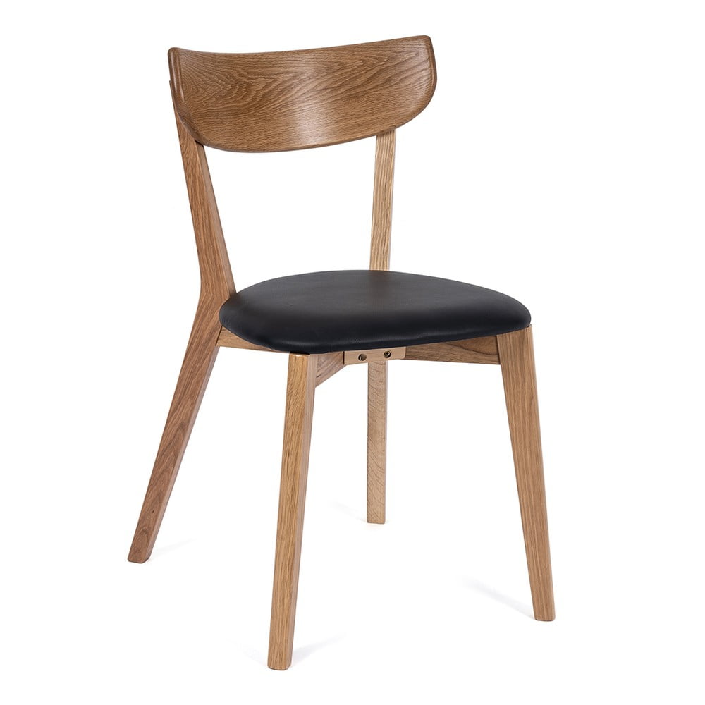 E-shop Jedálenská stolička z dubového dreva s čiernym sedákom Arch - Bonami Essentials