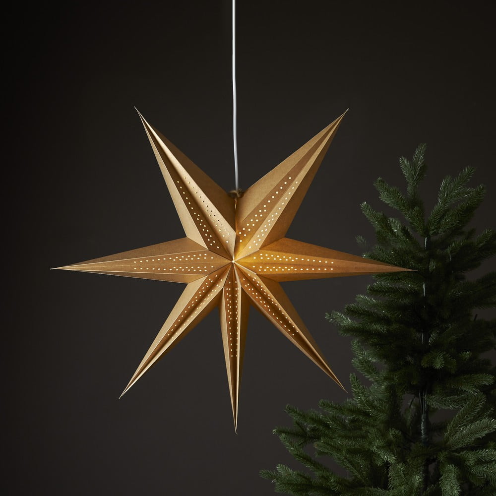 E-shop Vianočná svetelná dekorácia v zlatej farbe ø 60 cm Point - Star Trading