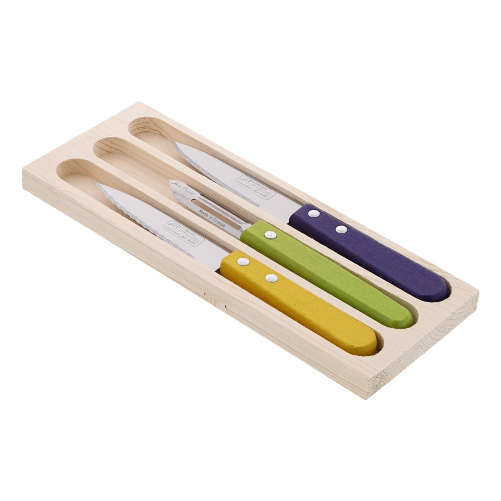 E-shop Sada 2 nožov a škrabky z antikoro ocele na lúpanie v darčekovom balení Jean Dubost Vegetable