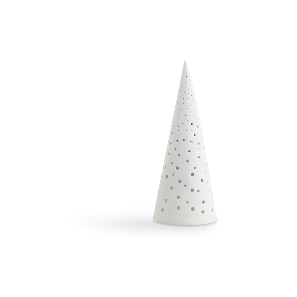 E-shop Biely vianočný svietnik z kostného porcelánu Kähler Design Nobili, výška 25,5 cm