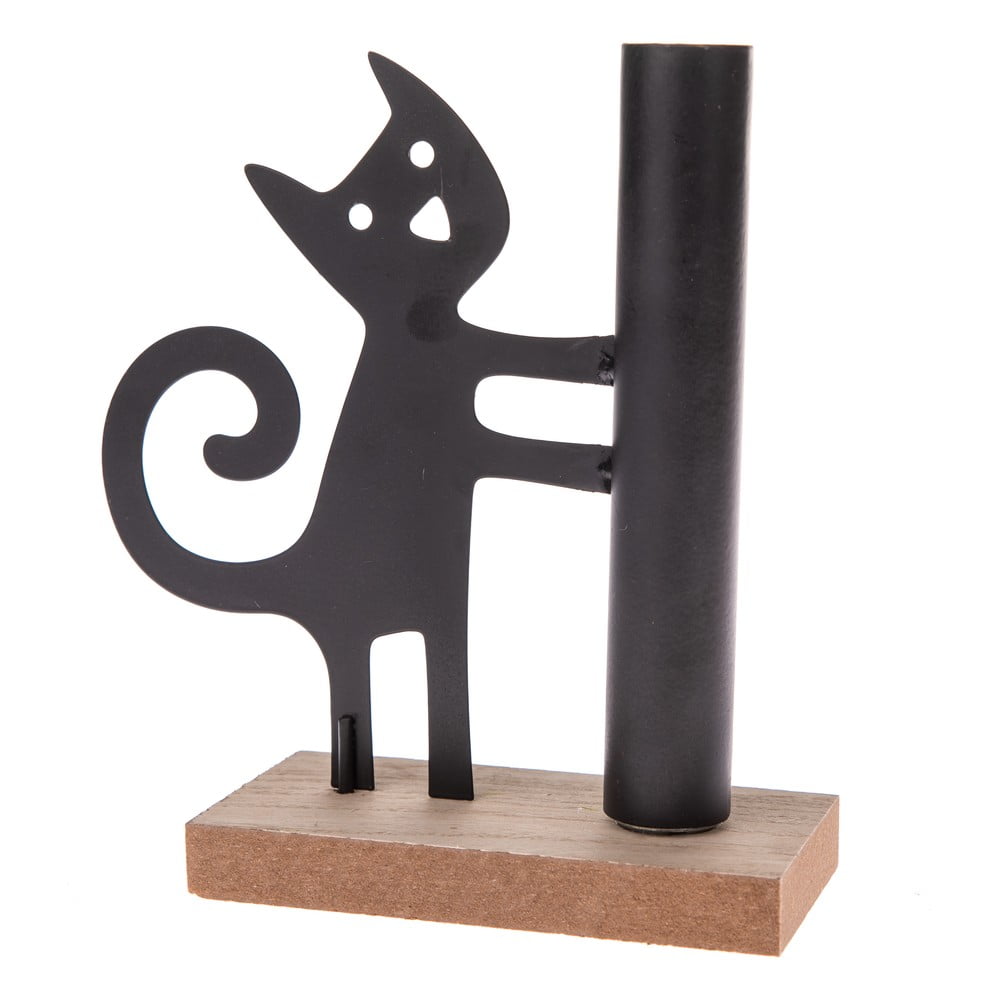 E-shop Čierny kovový svietnik Dakls Kitten