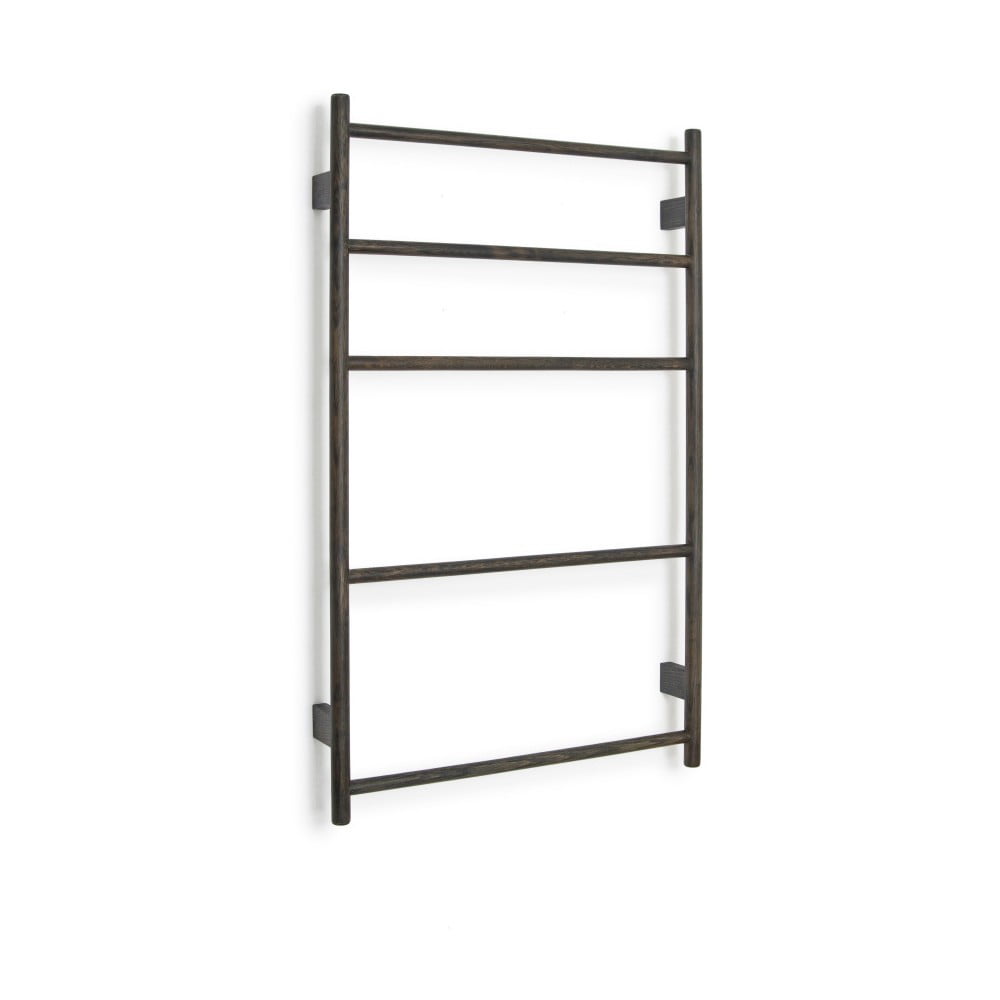 Obrázok Čierny nástenný držiak z dubového dreva na uteráky Wireworks Towel Rail Wallbar