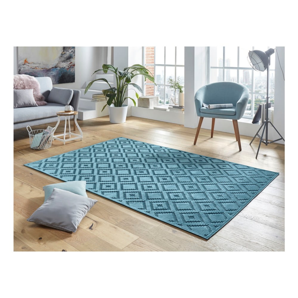 Obrázok Modrý koberec Mint Rugs Shine, 80 × 125 cm