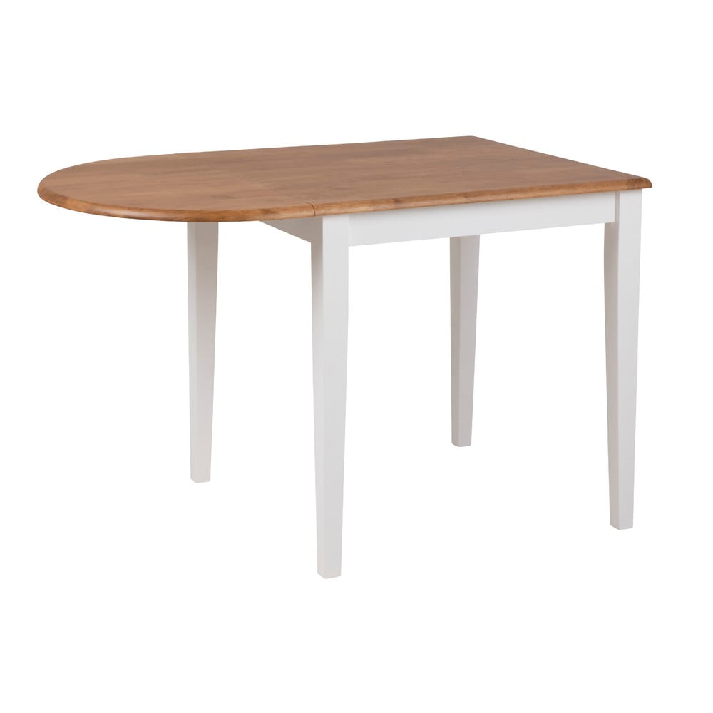 E-shop Hnedo-biely jedálenský stôl z kaučukového dreva so sklápacou doskou Actona Brisbane