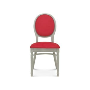 Červená drevená stolička Fameg Lise