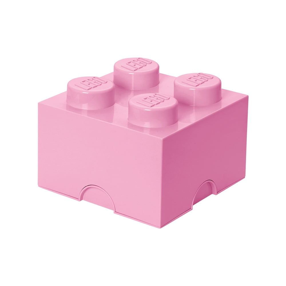 E-shop Svetloružový úložný box štvorec LEGO®