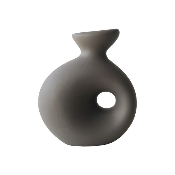 Hnedosivá keramická váza Rulina Delta