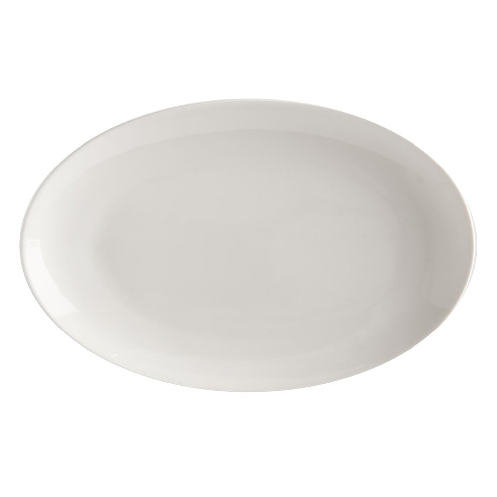 E-shop Biely porcelánový tanier Maxwell & Williams Basic, 25 x 16 cm