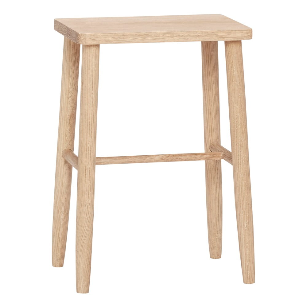 E-shop Barová stolička z dubového dreva Hübsch Folk, výška 52 cm