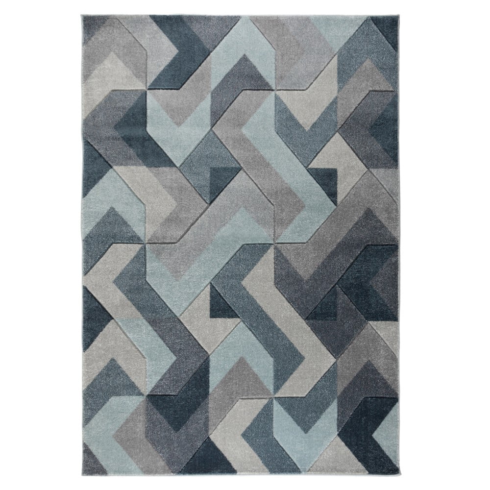 Modro-sivý koberec Flair Rugs Aurora, 160 × 230 cm