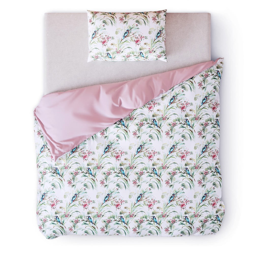E-shop Bavlnené obliečky na jednolôžko AmeliaHome Averi Kingfisher, 155 x 220 cm