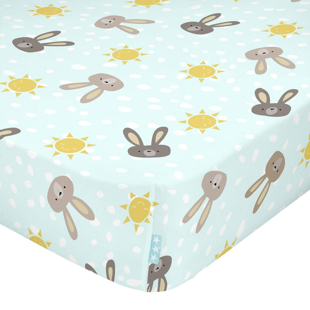 E-shop Detská bavlnená plachta Moshi Moshi Rabbit Family, 70 x 140 cm
