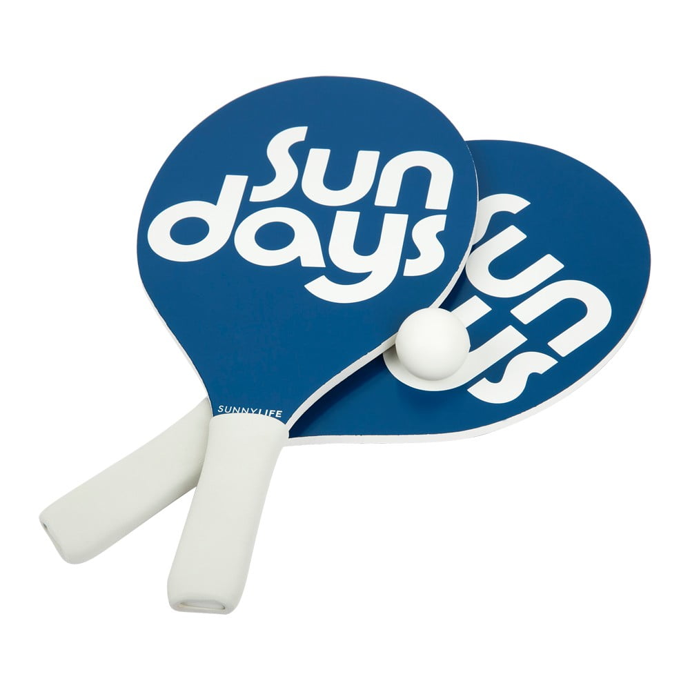 E-shop Set 2 rakiet a loptičiek na plážový tenis Sunnylife Indigo